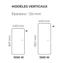 Novium nativ radiateur horizontal 1000W blanc