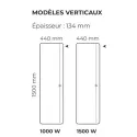 Etic nativ radiateur horizontal 500W - blanc