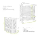 cache clim alu crème XXL Dim int : H 1000 x L 1500 x P 850-1000 mm