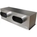 Plénum acier isolé avec piquages latéraux de 600 x 200 mm (sorties latérales)