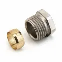 Raccord à compression pour tube de liaison chromé 439T M1/2-15