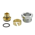 Raccord à visser chromé mâle 1/2' pour tube multicouche PER 16 x 2