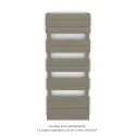 Régate MX, régulation IHD, Concrete Grey, 583W + 600W, H 1314 mm / L 500 mm
