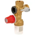 Groupe de sécurité vertical laiton 3/4' pour chauffe-eau jusqu'à 10 kW, agrée N