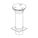 Terminal pour toiture plate - Diamètre D 160 mm - Gris