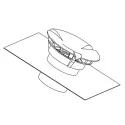Terminal pour toiture inclinée - Diamètre D 160 mm - Gris