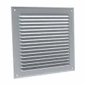 Grille de soufflage/reprise d'air extérieur, alu, 25 m3/h, D 100 x 100 mm