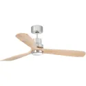 LANTAU LED Ventilateur de plafond nickel mat/pin avec moteur DC SMDLED 50Hz 15W