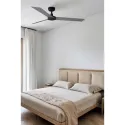 Ventilateur de plafond CRUISER L noir/aluminium, 3 lames, design moderne, Smart