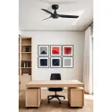 Ventilateur de plafond MINI PUNT S noir, design moderne, 3 lames, Smart Tuya