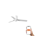 Ventilateur de plafond moderne MINI PUNT TUB S, blanc, 3 lames, sans tige
