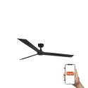 Ventilateur de plafond CRUISER XL noir, 3 lames, design moderne, Smart Tuya