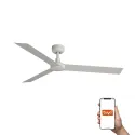 Ventilateur de plafond CRUISER XL blanc, 3 lames, design moderne, Smart Tuya