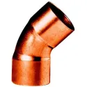 Coude 45 degrés cuivre FF 5/8 grand rayon à braser