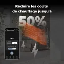 Eco Smart Radiateur Premium connecté (WIFI), Gris Noble, Affichage Ecran LED,700
