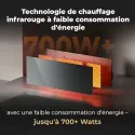 Eco Smart Radiateur Premium connecté (WIFI), Gris Noble, Affichage Ecran LED,700