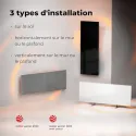Eco Smart Radiateur Premium connecté (WIFI), Gris Noble, Affichage Ecran LED,700