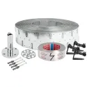 Ruban aluminium adhesif 38mmx50m 2 couleurs résiste à160 C