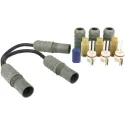 Connecto T 250V 16A IP66, dérivation en T+ 1 terminaison, pour autorégulant (B)
