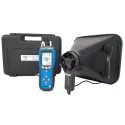 Kit anémomètre à hélice D 70 + manomètre de pression diff 3400pa, cône 250x250m