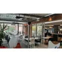 Colonne infrarouge parapluie, 2 lampes halogènes 1200/1800/3000 W, HT 210 cm