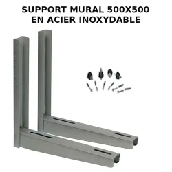 Jeux de supports muraux en acier inoxydable de 500 mm et 100 kg