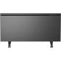 Radiateur verre à inertie GLASSANCE-2 horizontal 2000W noir brillant avec prise