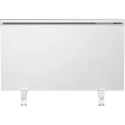 Radiateur verre à inertie GLASSANCE-2 horizontal 1500W blanc brillant avec prise