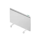Radiateur verre à inertie GLASSANCE-2 horizontal 1500W blanc brillant avec prise