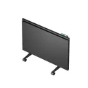 Radiateur verre à inertie GLASSANCE-2 horizontal 1500W noir brillant avec prise