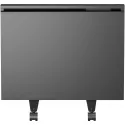Radiateur verre à inertie GLASSANCE-2 horizontal 1000W noir brillant avec prise