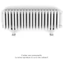 Vuelta EL plinthe, commande RF, Blanc RAL 9016, 1000W, H330 mm / L962 mm