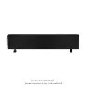 Fassane Premium EL plinthe, sans régul, Traffic Black mat, 1500W, H296mm/L1525mm