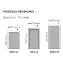 Rayonnant Quartéa-3EO panneau horizontal - 500W - blanc