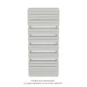 Régate EC, couleur Light Grey, 1300W, H 1851 mm / L 800 mm
