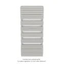 Régate EC, couleur Telegrey 4, 1300W, H 1851 mm / L 800 mm
