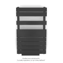 Régate EC +Air, couleur Anthracite Grey 7016, 411W, H 852mm / L 500mm