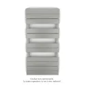 Régate EC, couleur Inox Look, 504W, H 1037 mm / L 500 mm