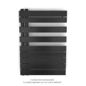Fassane Spa Asymétrique EC gauche, Black Quartz, 429W, H 805 mm / L 550 mm