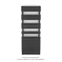 Fassane Spa Symétrique EC, 2 patères, Anthracite Grey, 625W, H1333mm / L500mm