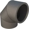 Coude à 90 pour CALOGAINE PRO D200, conduit circulaire rigide isolé en EPE