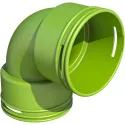 Coude à 90 OPTIFLEX PRO pour conduit circulaire D75