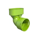 Coude adaptateur OPTIFLEX PRO pour conduit oblong 100X50 vers circulaire D75