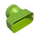 Raccord caisson OPTIFLEX PRO pour conduit oblong 130X60