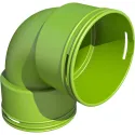 Coude à 90 OPTIFLEX PRO pour conduit circulaire D90
