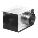 Plénum RE F0 300x300mm avec piquage côté D250 pour diffuseur AF704