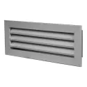 Grille de reprise à ailettes fixes, simple déflexion, aluminium, D 600 x 150 mm