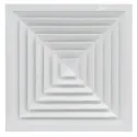 Diffuseur carré fixe 4 voies aluminium blanc plafond AF 704 225x225 mm