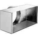 Plénum RT F0 375x375mm avec piquage arrière RT D315 pour diffuseur AF704