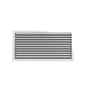 Grille de reprise à ailettes fixes, simple déflexion, blanc, D 1000 x 300 mm